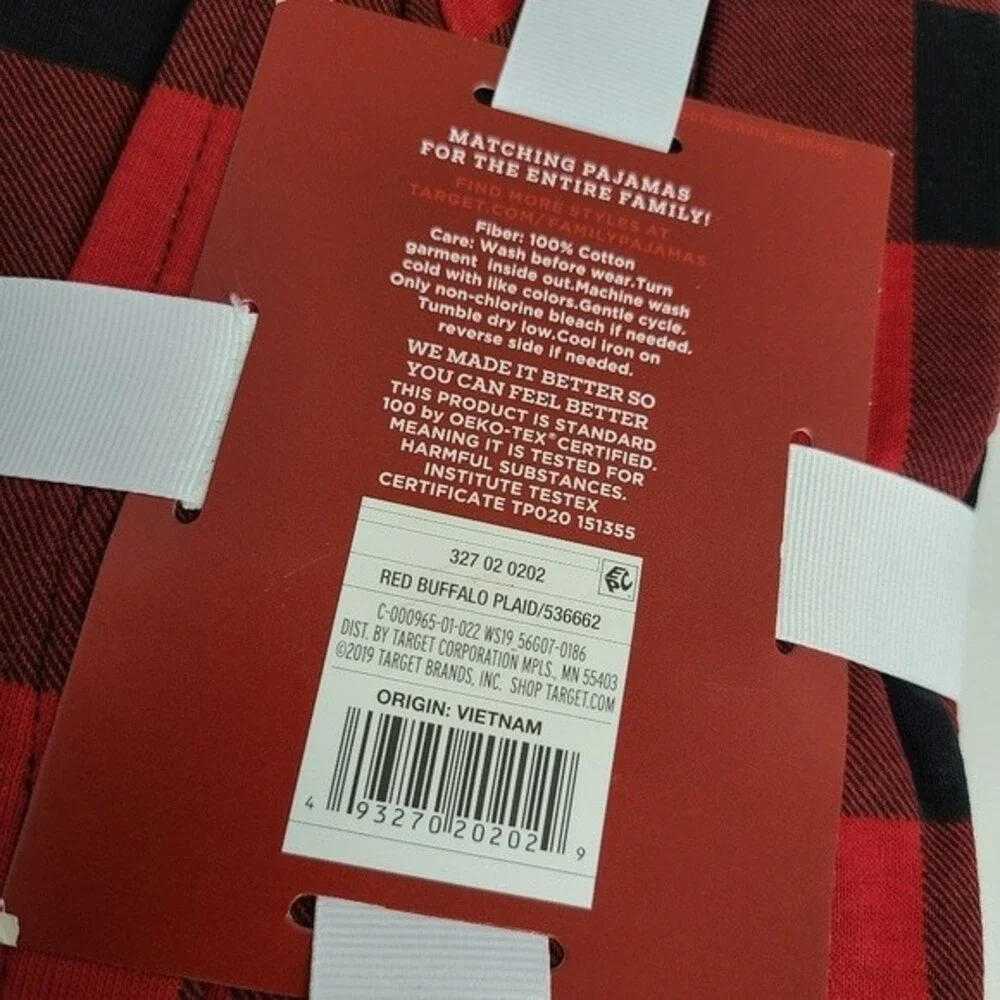 NWT Wondershop Family Baby Plaid One Piece Christmas Pajama 3-6M